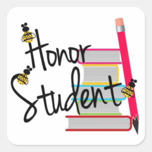 Honor Student Vierkante Sticker