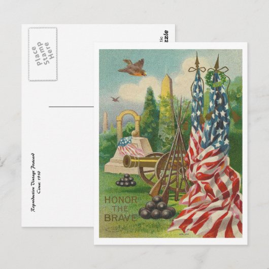 Honor the Brave Briefkaart (Voorkant / Achterkant)