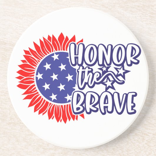 Honor the Brave Zandsteen Onderzetter (Voorkant)