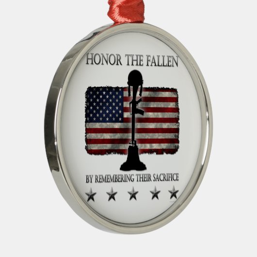 Honor The Fallen Metalen Ornament (Rechts)