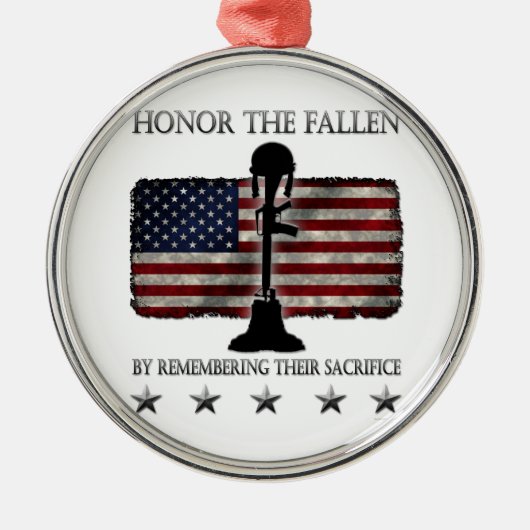Honor The Fallen Metalen Ornament (Voorkant)
