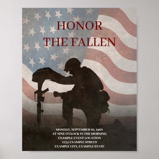 Honor The Fallen Poster (Voorkant)