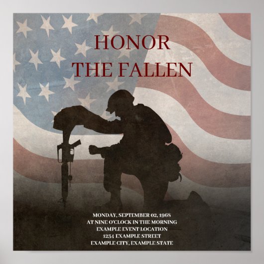 Honor The Fallen Poster (Voorkant)