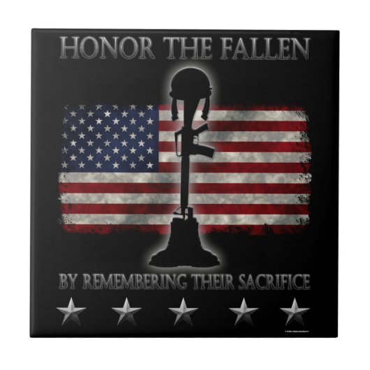 Honor The Fallen Tegeltje (Voorkant)