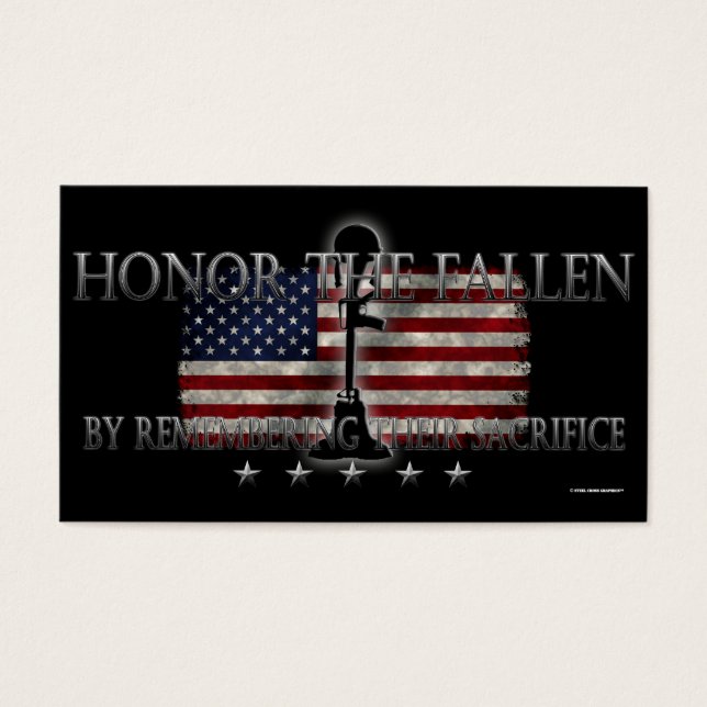 Honor The Fallen Visitekaartjes (Voorkant)