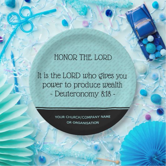 HONOR the LORD Church Business Personalized Papieren Bordje (Feest)