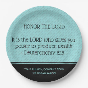 HONOR the LORD Church Business Personalized Papieren Bordje