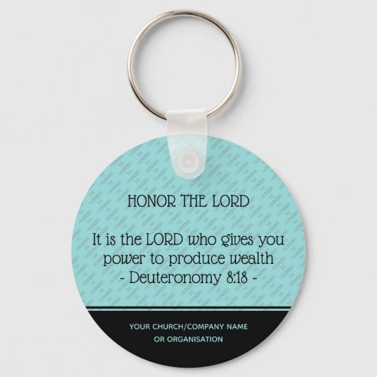HONOR the LORD Church Business Personalized Sleutelhanger (Voorkant)