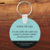 HONOR the LORD Church Business Personalized Sleutelhanger (Voorkant)