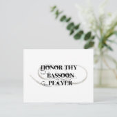 Honor Thy Bassoon Player Briefkaart (Staand voorkant)