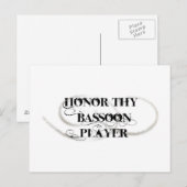 Honor Thy Bassoon Player Briefkaart (Voorkant / Achterkant)