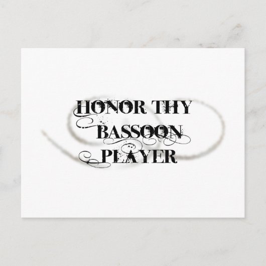 Honor Thy Bassoon Player Briefkaart (Voorkant)