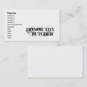Honor Thy Butcher Visitekaartje (Voorkant / Achterkant)