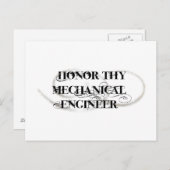 Honor Thy Mechanical Engineer Briefkaart (Voorkant / Achterkant)
