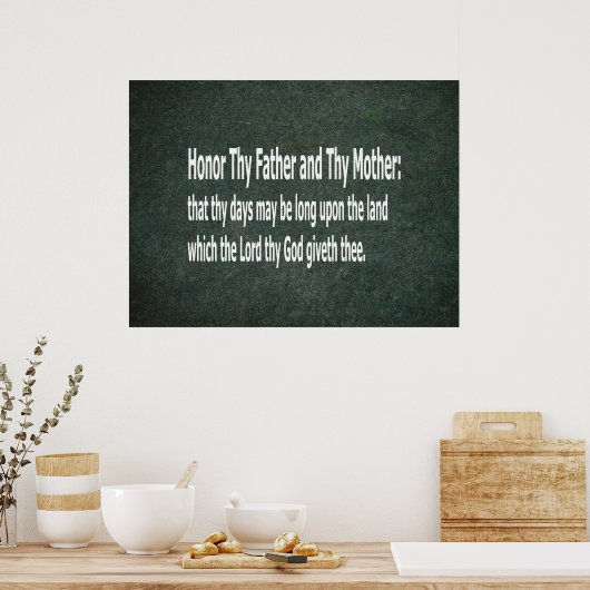 Honor Thy Moeder en Thy Vader Poster (Keuken)