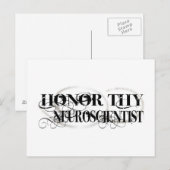 Honor Thy Neurowetenschapper Briefkaart (Voorkant / Achterkant)