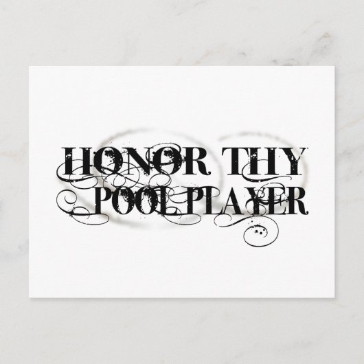 Honor Thy Pool Player Briefkaart (Voorkant)