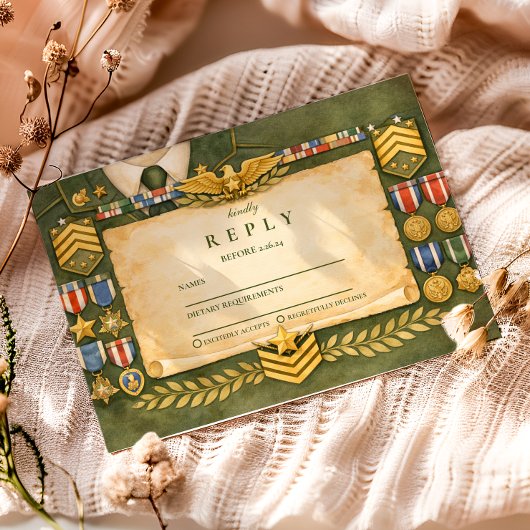 Honor & Valor Graduation Party RSVP Kaartje