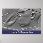 Honor & Vergeet het Poster van de Militaire Hero (Voorkant)