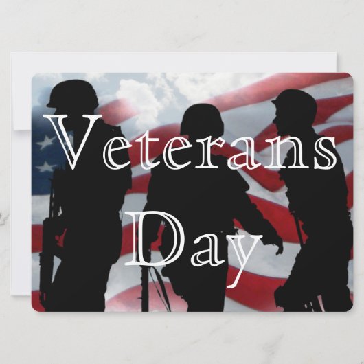 Honor Veterans Day 6,5 inch x 8,75 inch Uitnodigin Kaart (Voorkant)