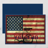 Honor Veterans Day 7,5 inch x 5,5 uitnodigende Kaa Kaart (Voorkant / Achterkant)