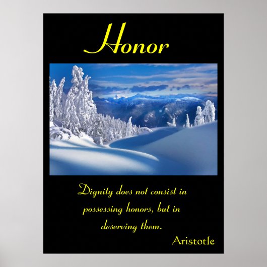 Honor woont te midden van de sereniteit van Rollin Poster (Voorkant)