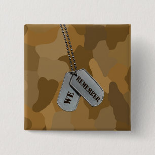 Honorable Mention Vierkante Button 5,1 Cm