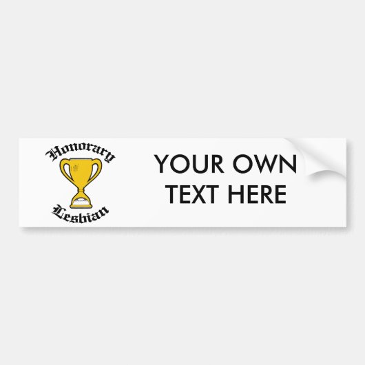 HONORAIR LESBIAN -.png Bumpersticker (Voorkant)