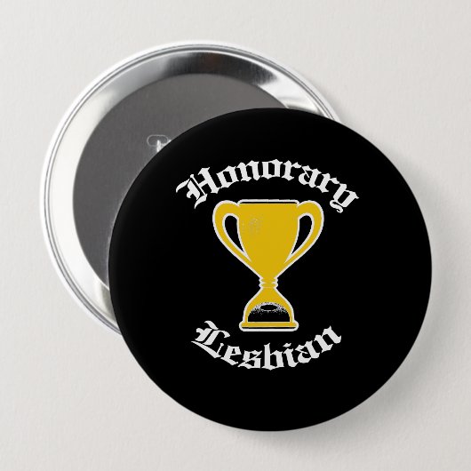HONORAIR LESBIAN - WITTE -.png Ronde Button 4,0 Cm (Voorkant /achterkant)