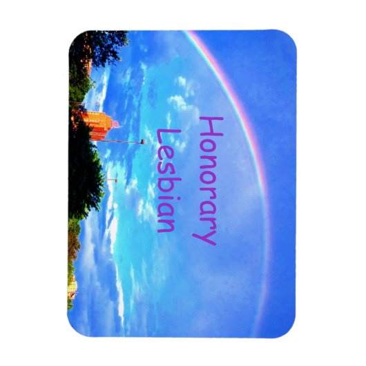 Honorair Lesbisch Regenboog magneet (Verticaal)