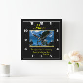 Honorarenden aan de kust van de oceaan vierkante klok (Huis)