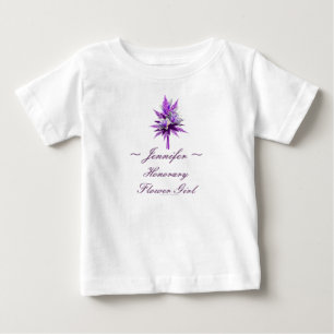 "Honorary Bloemenmeisje w/ Name" Paarse Lily Bouqu