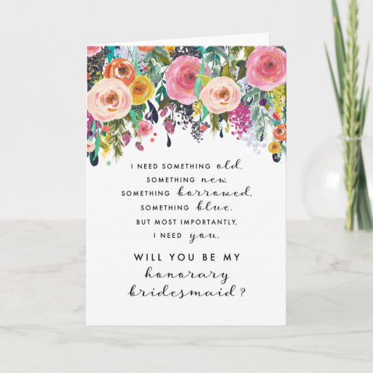 Honorary Bridesmaid Proposal Card - Ashley Kaart (Voorkant)