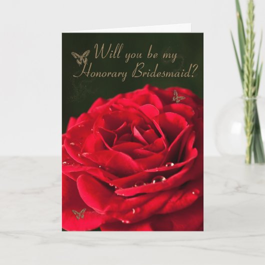 Honorary Bridesmaid-uitnodiging (Voorkant)