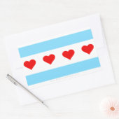 Honorary Chicago Heart Flag Stickers (Envelop)