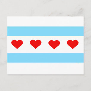 Honorary Chicago Hearts and Stripes Forever Card Briefkaart