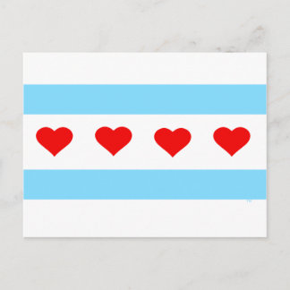 Honorary Chicago Hearts and Stripes Forever Card Briefkaart
