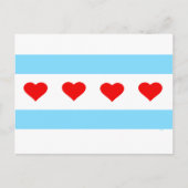 Honorary Chicago Hearts and Stripes Forever Card Briefkaart (Voorkant)