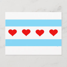 Honorary Chicago Hearts and Stripes Forever Card Briefkaart