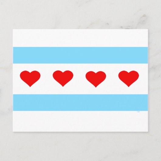 Honorary Chicago Hearts and Stripes Forever Card Briefkaart (Voorkant)