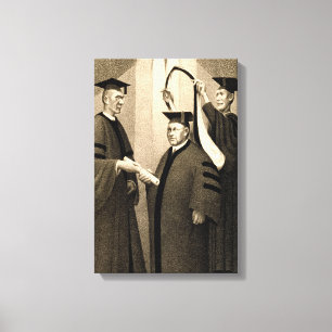 Honorary Degree, 1938, ingediend door Grant Wood Canvas Afdruk
