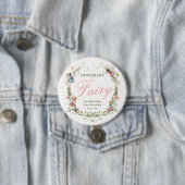 Honorary Fairy Eerste Floral Verjaardag Ronde Button 7,6 Cm (In situ)