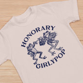 Honorary GirlyPop Funny Frog geïllustreerd T-shirt
