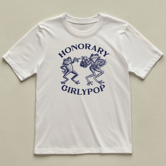 Honorary GirlyPop Funny Frog geïllustreerd T-shirt