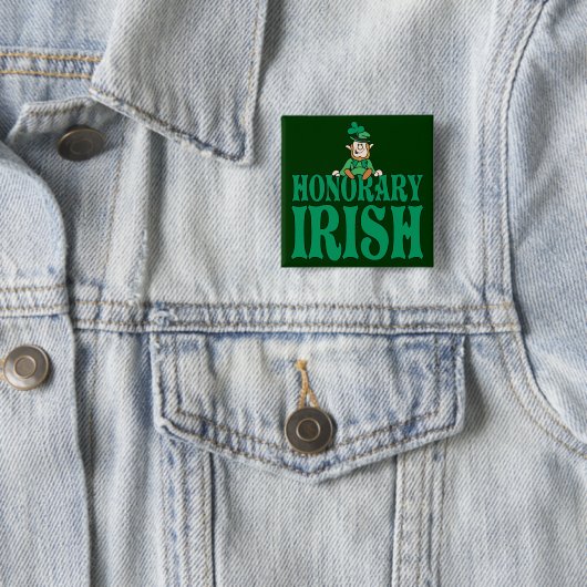 Honorary Irish Vierkante Button 5,1 Cm (In situ)