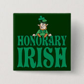 Honorary Irish Vierkante Button 5,1 Cm (Voorkant)