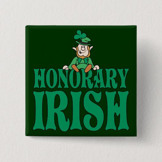 Honorary Irish Vierkante Button 5,1 Cm (Voorkant)