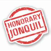 Honorary Jonquil sticker, red Sticker (Voorkant)