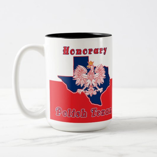Honorary Poland Texan Tweekleurige Koffiemok (Links)