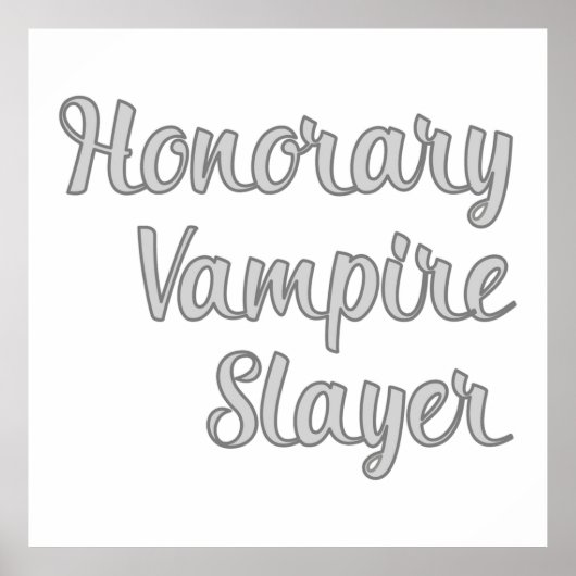 Honorary Vampire Slayer Buffy TV Show Fan Gift Poster (Voorkant)